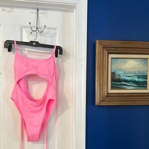 NWOT Women’s Wild Fable Pink One Piece Bathing Suit Size Small